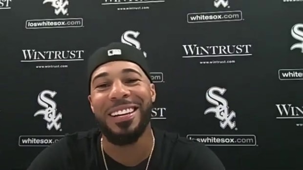 Leury García postgame 2 HR on leading the team in homers (BB) 2020-07-25